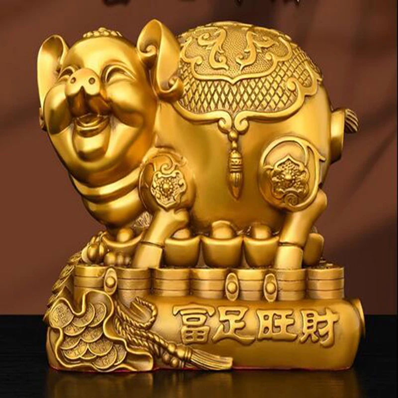 Чао Цай фу Чжу Фу Ван Цянь Джао Цзинь Бао медное украшение для дома