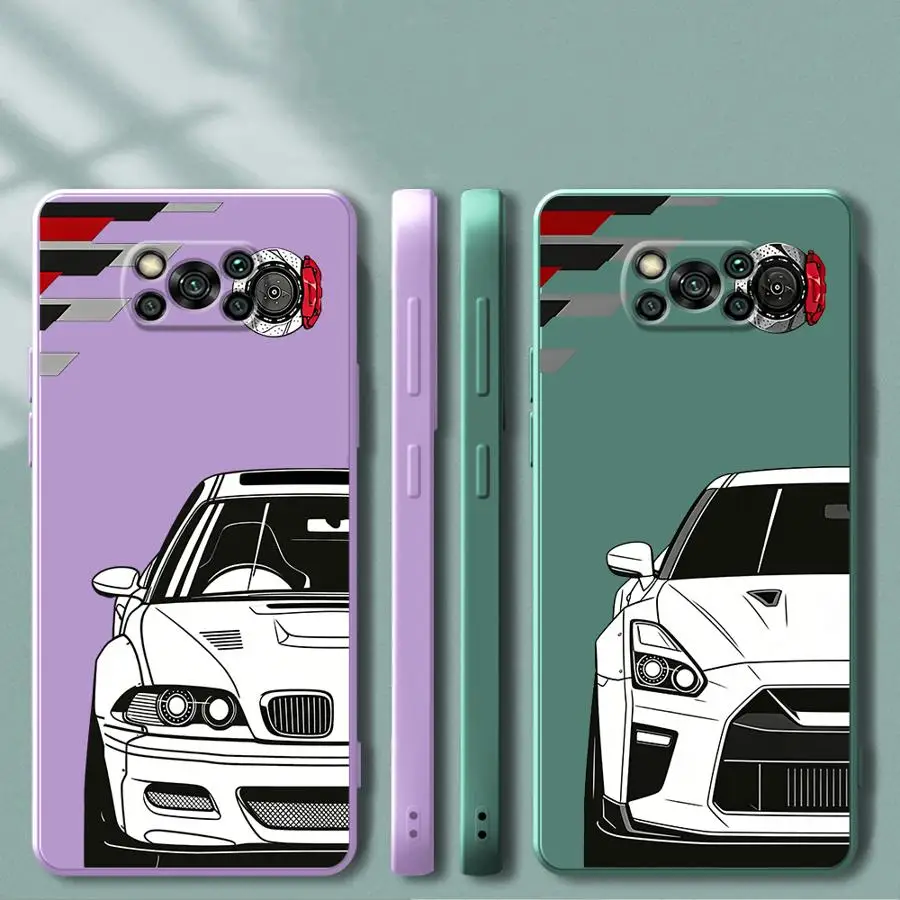 Фото Мягкий чехол для телефона JDM Sport Car для Xiaomi Poco C85 F4 C71 F5 F3 X4 X3 Pro X3 NFC №1