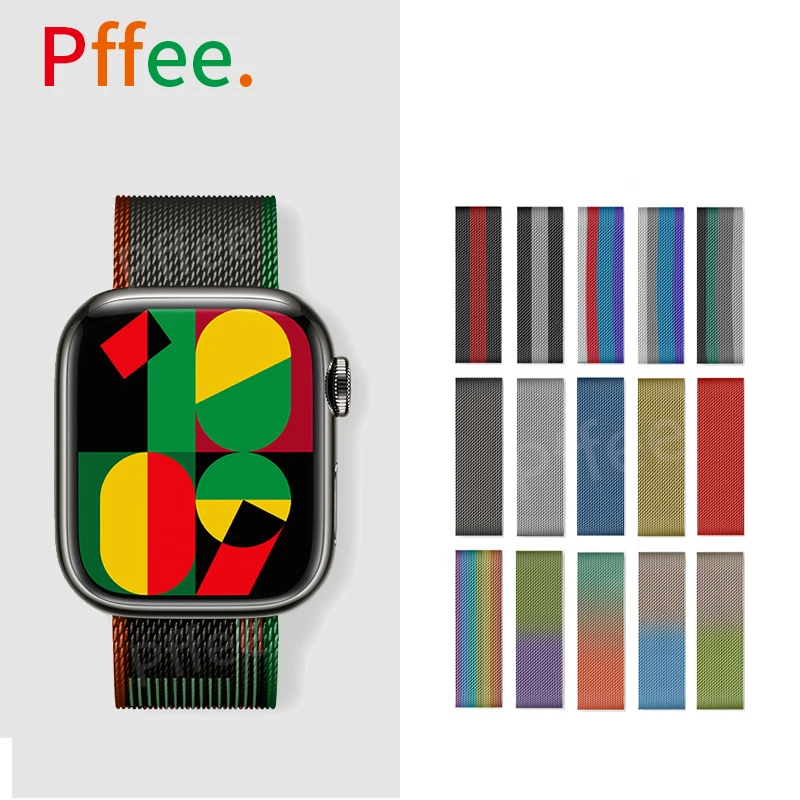 

Ремешок «Миланская петля» для Apple Watch 8 7 6 SE 5 4 3 2, браслет из нержавеющей стали для iwatch, 45 мм 41 мм 44 мм 40 мм 38 м 42 мм