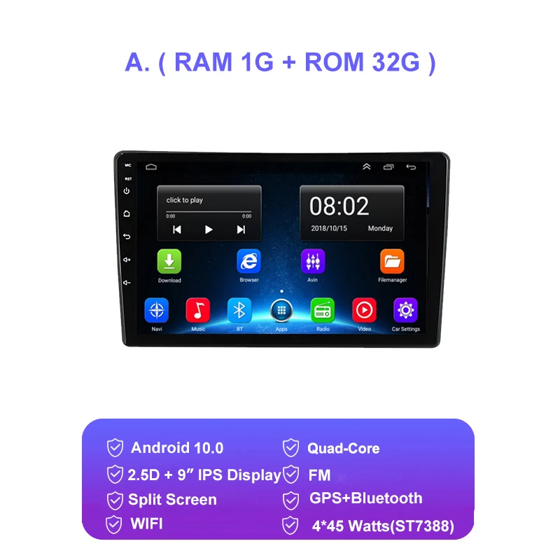 Купить Магнитолу 9 Дюймов Андроид 10