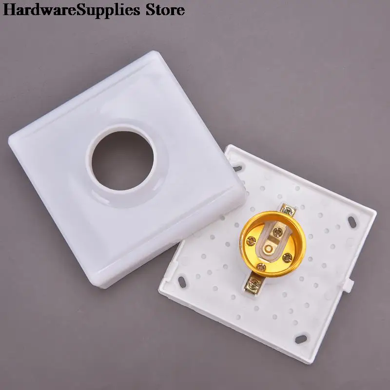 

E27 LED Light Bulb Holder Round Square Fitting Socket Plug Switch Hanging Lamp
