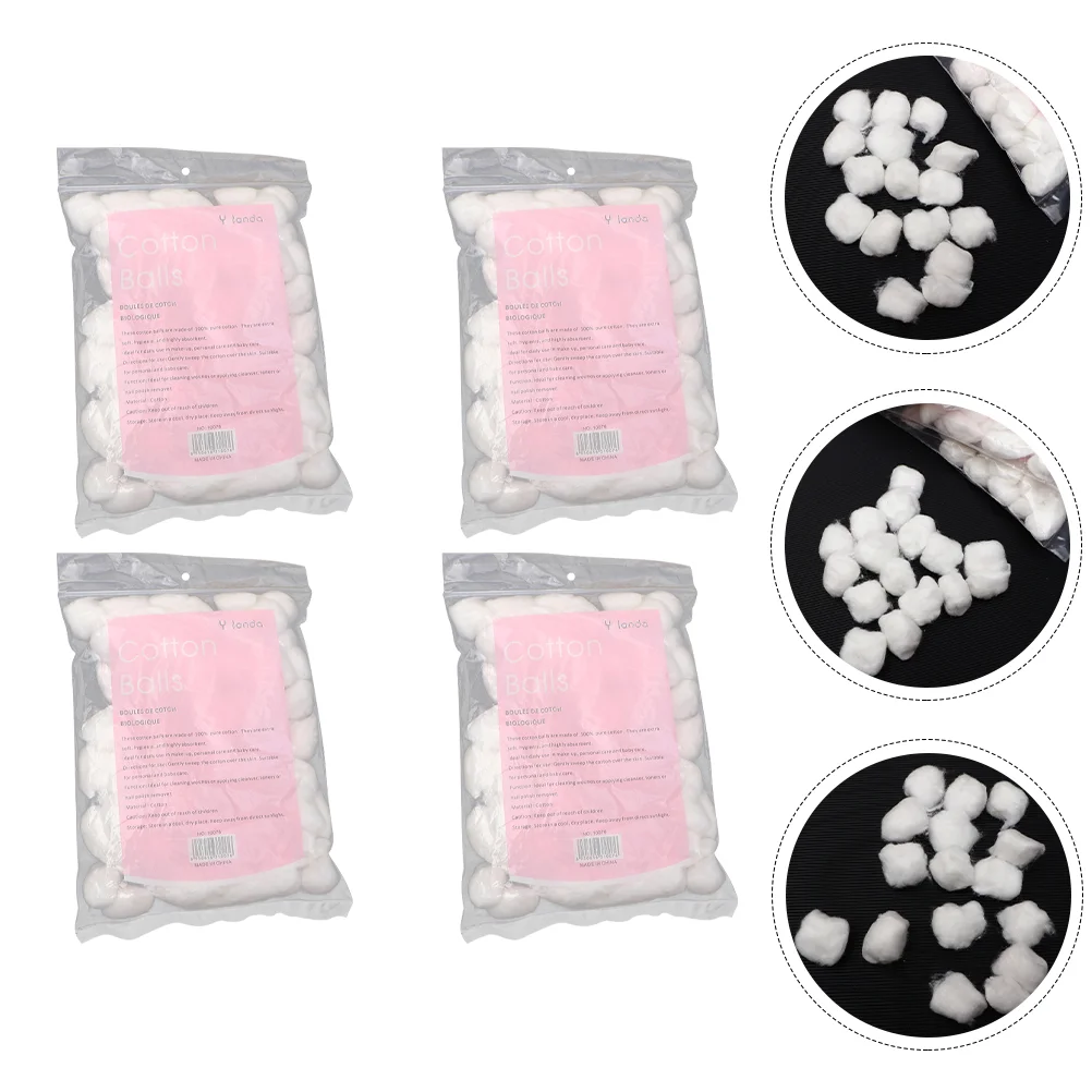 

400 Pcs Cleaning Accessories Makeup Remover Absorbent Cotton Balls Pads Face Wound Care Tattoos Salon Roll Shop Disposable