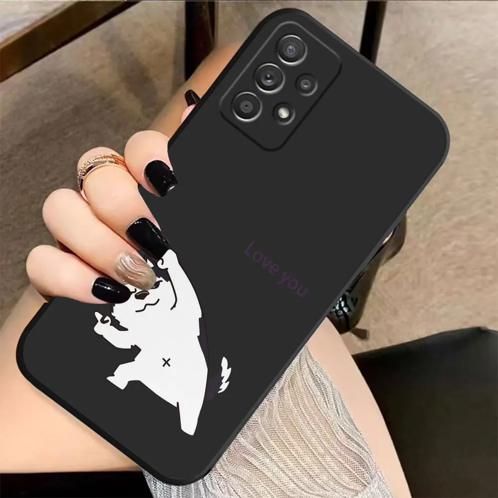 Case For Samsung Galaxy A91 A14 A73 A72 A71 A53 A52 A51 A42 A33 A32 A22 A21S A13 A715F A52S A22S 4G 5G Case Funny Couple Cats