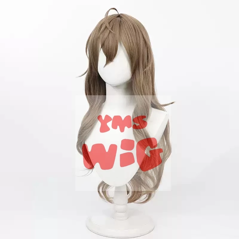 Кровавый Groovy Vtuber Nijisanji Kanae Косплей Парик 80 см Коричневые термостойкие