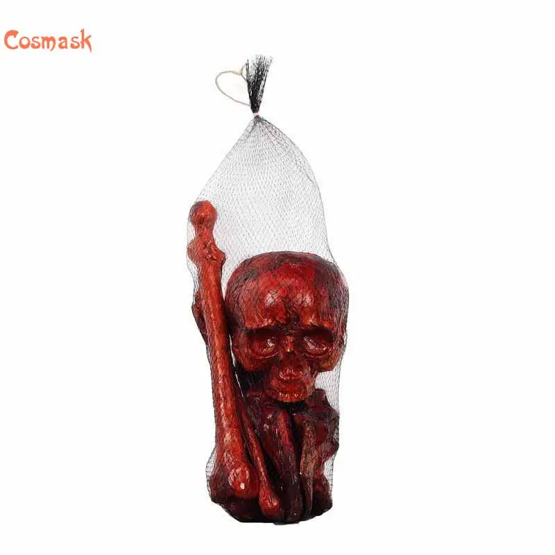 

Halloween Props Plastic Blood Red Skull Pendant Props Bar Pendant Horror Props