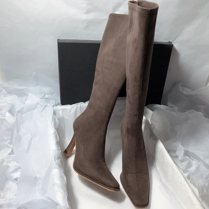 

Winter Woman High Boots Fashion Pointed Toe Ladies Elegant Thin High Heel Long Boots Shoes Sexy Party Winter Women's Footwear