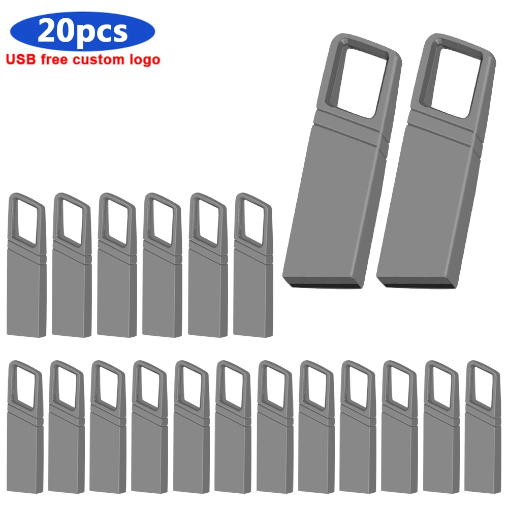 

USB 2.0 metal pen drive 64GB USB Flash Drive 8GB 16GB 32GB 128GB memory stick memoria cle 20pcs/lot 256gb pendrive custom logo