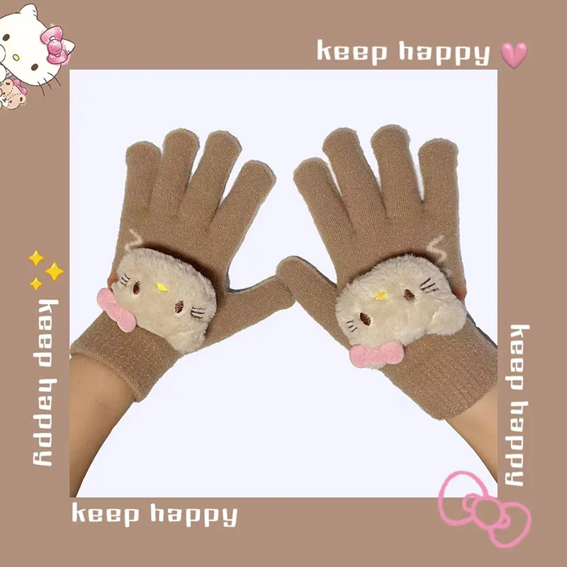 Аксессуары для одежды Hello Kitty утолщенные вязаные шерстяные и бархатные