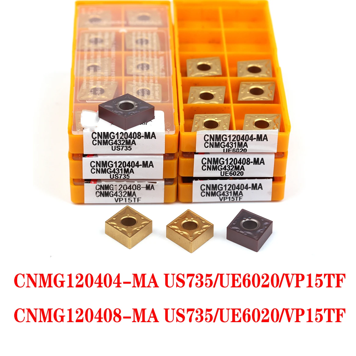 

10 шт. TNMG160404-MA US735/UE6020/VP15TF карбидная вставка, внешние токарные инструменты, токарный станок, резец, токарный инструмент