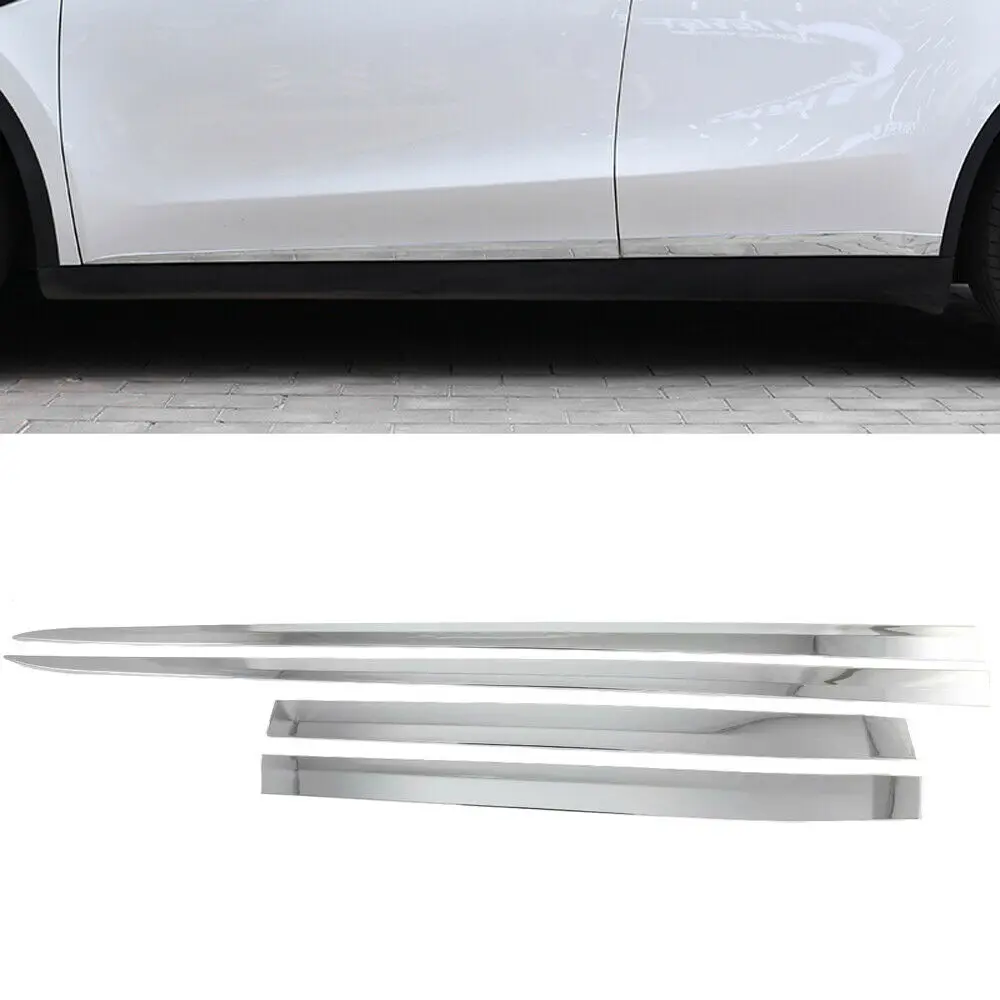 

4 шт., хромированные крышки для корпуса боковой двери Tesla Model Y 2020-2022