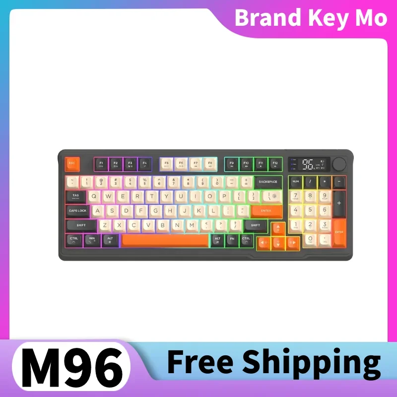 Беспроводная двухрежимная клавиатура Free Wolf M96 с RGB-подсветкой интеллектуальный