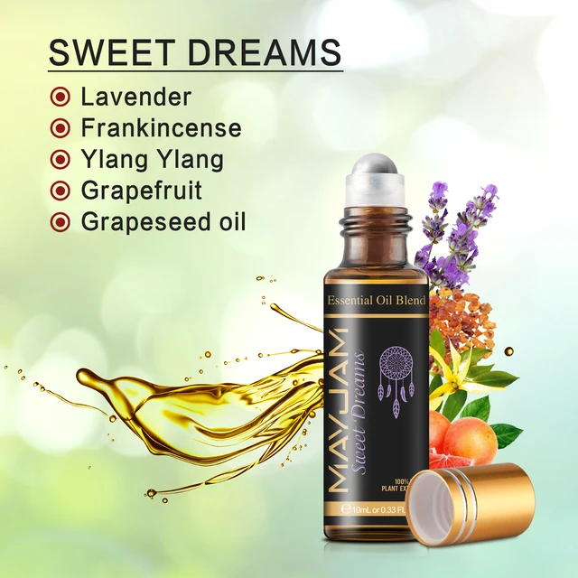 MAYJAM 10 мл роликовое соединение эфирное масло Лаванда Роза Cypress ромашка аромат снятие стресса для удобного сна 2022 новый продукт