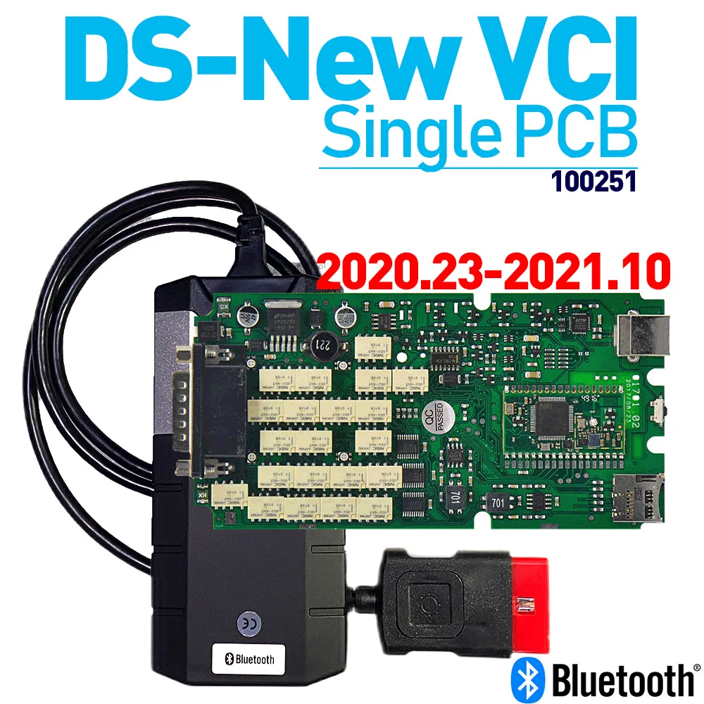 V2020.23 NEW VCI DS VD150e Single PCB Bluetooth OBDII TCS CDP OBD2