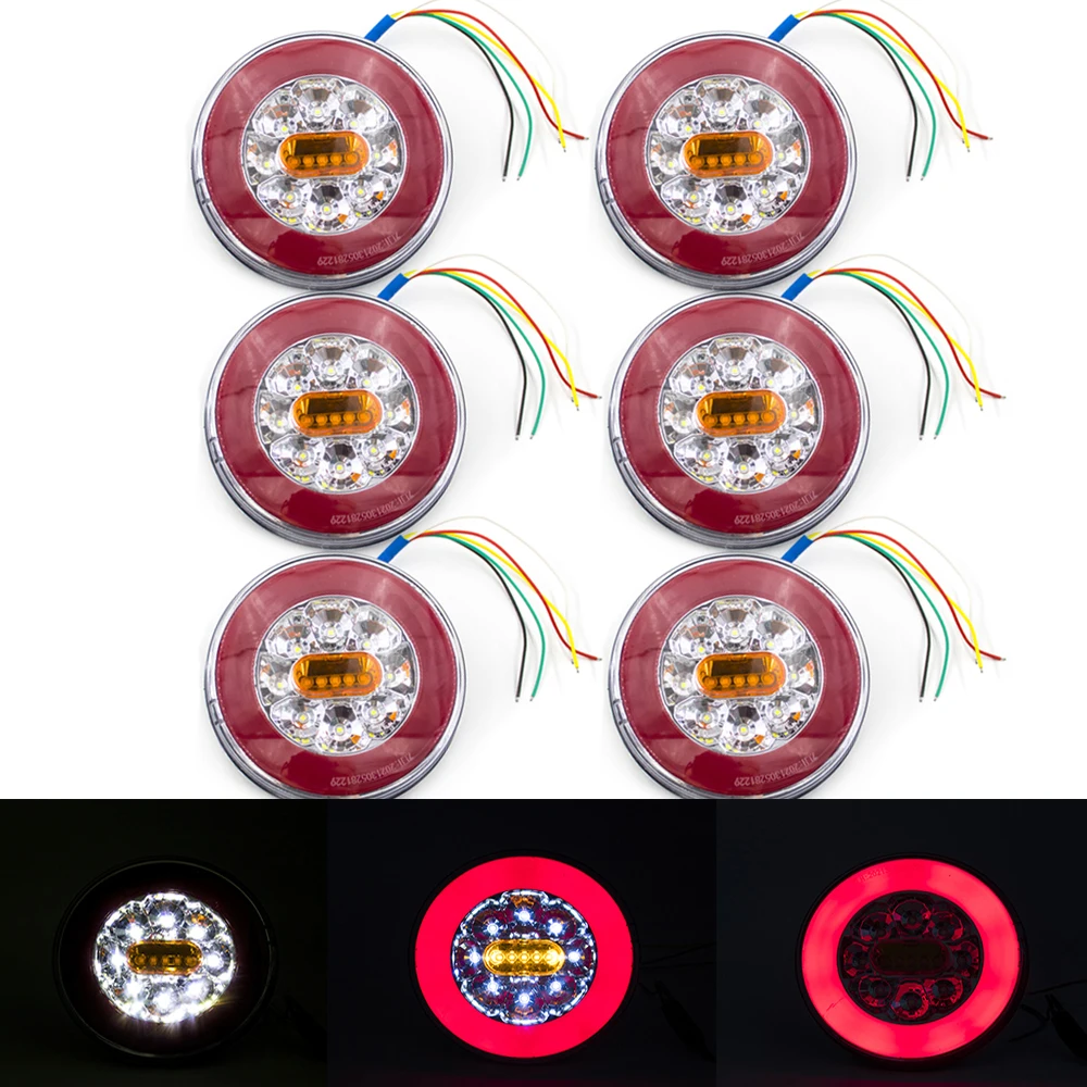 

6 шт., задние фонари заднего хода, 12 В, 24 В