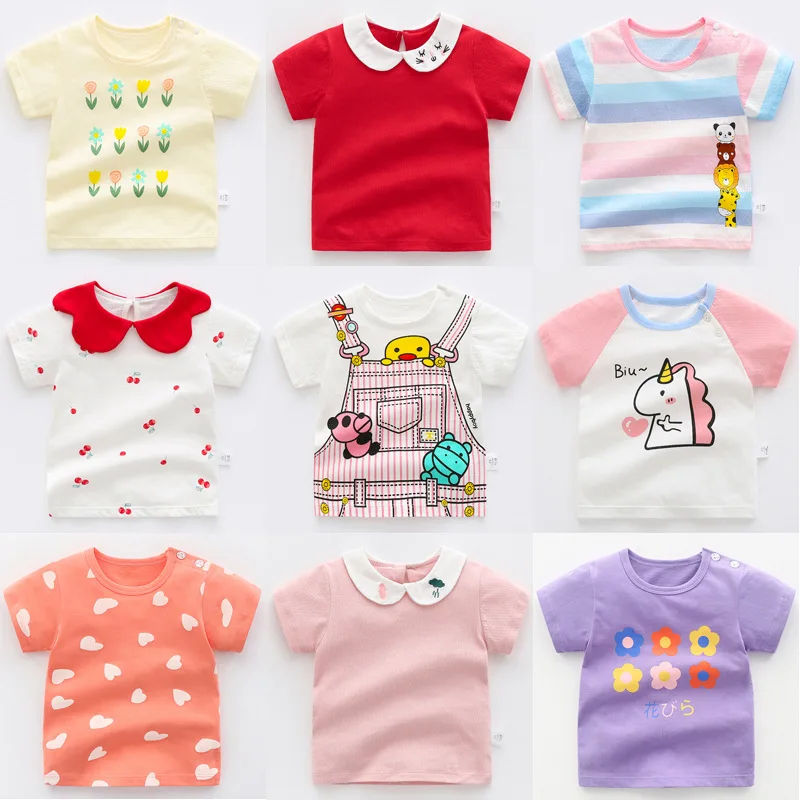 

T-Shirt Kids Boys Girls Baby Children T-shirt Cartoon Kids T-shirt Short Sleeve Cotton T Shirt Tee Tops Girls Baby Clothes