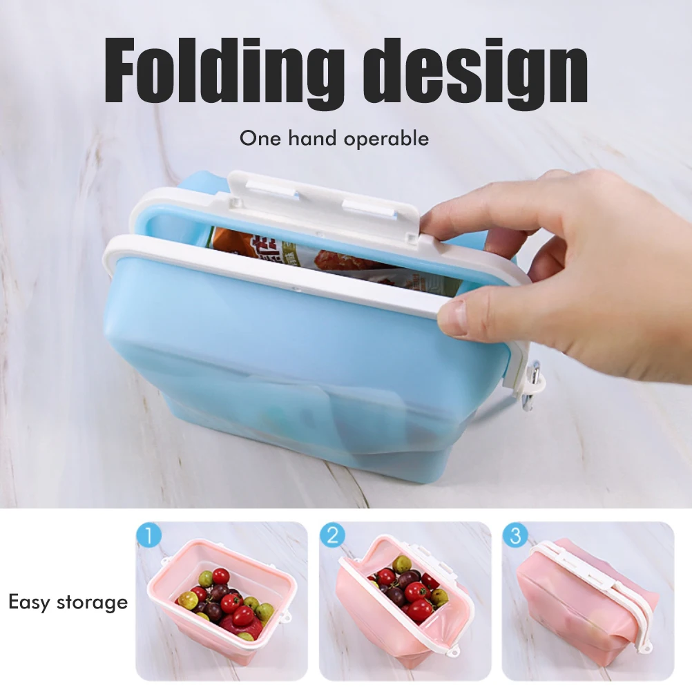 

1500ml Microwave Oven Heatable Freezer Bags Silicone Food Storage Bags Refrigerator Reusable And Anti-flavor Fresh-keeping Bag