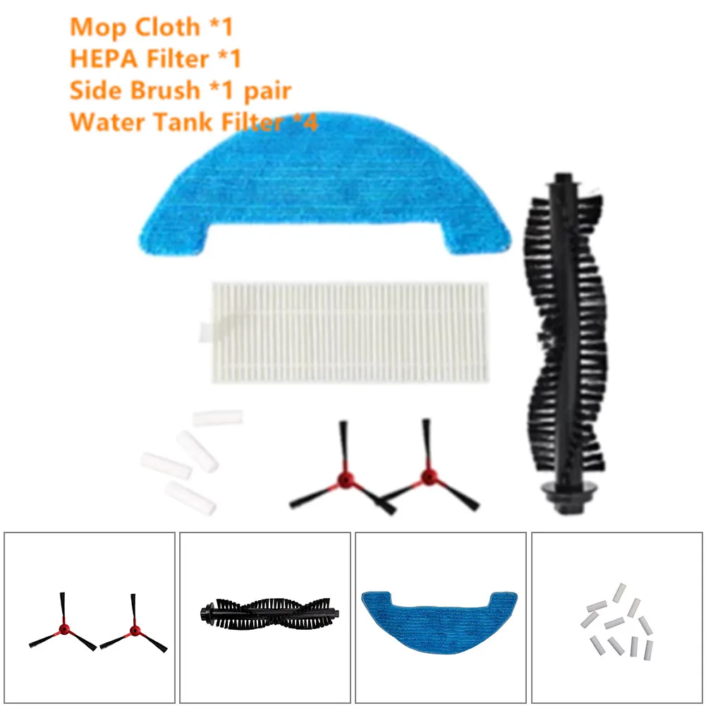 

Roller Main Brushes Side Brush Filter Mop Cloth Water-Conducting Filter For 360 SmartAI C50 G50 Vacuum Cleaner Mopping Cloths