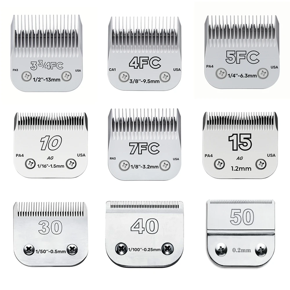 3F 4F 5F 7F 9# 10# 30# 40# 50# Professional Pet Clipper Blade A5 Blade Fit Most Andis Oster Clippers Pet Clippers Ceramic Blade
