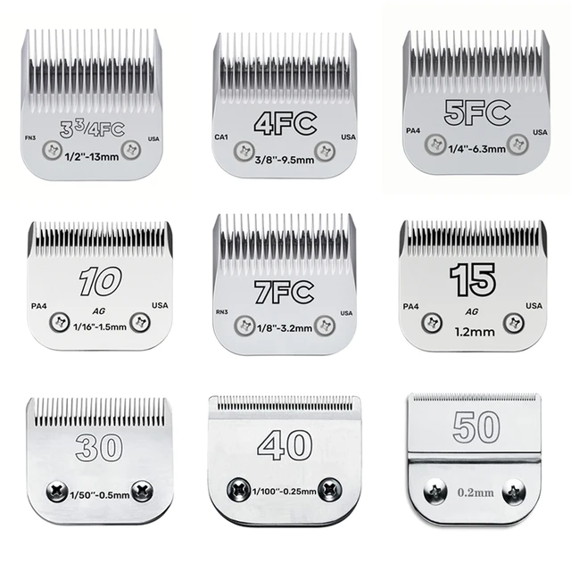 3F 4F 5F 7F 9# 10# 30# 40# 50# Professional Pet Clipper Blade A5 Blade Fit Most Andis Oster Clippers Pet Clippers Ceramic Blade 1