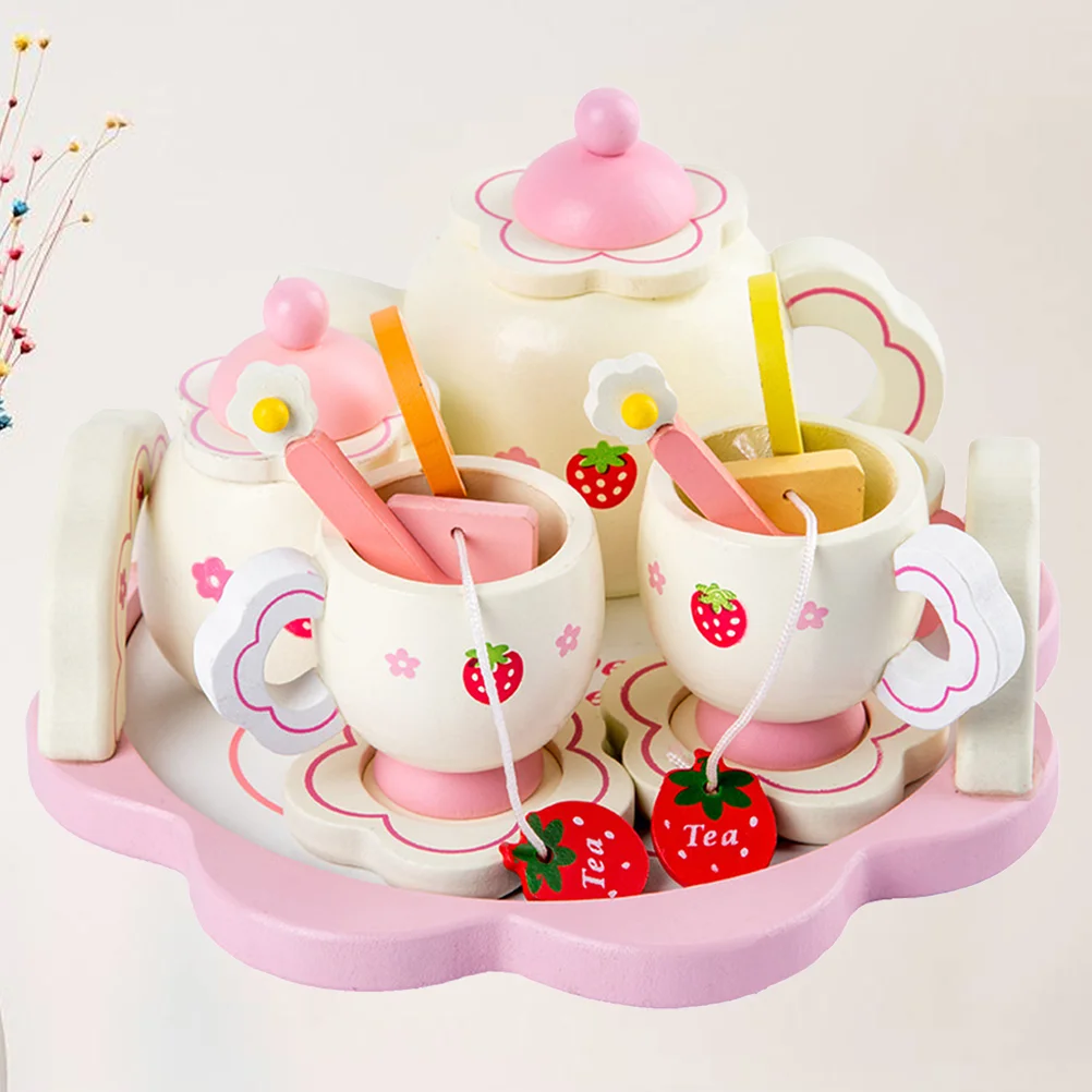 

Tea Setgirls Kids Little Party Play Porcelain Pretend Kitchen Just Wooden Toddlertiny Sets Accessoriestoys Homeminiature Teapot