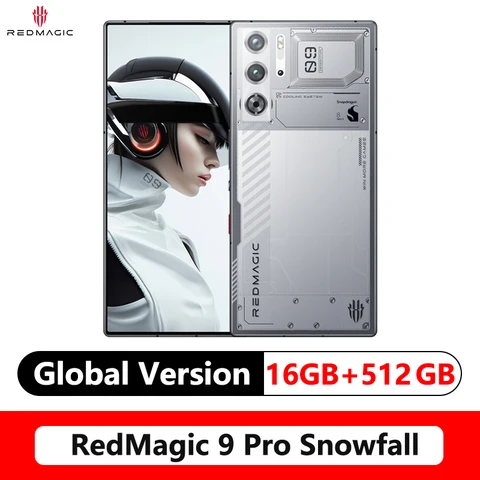 Телефон Глобальная версия RedMagic 9 Pro, 6,8 дюйма, Q9 + Full Flat FHD +, игровой телефон Snapdragon 8 Gen 3, 6500 мАч, 80 Вт, зарядное устройство, 50 МП