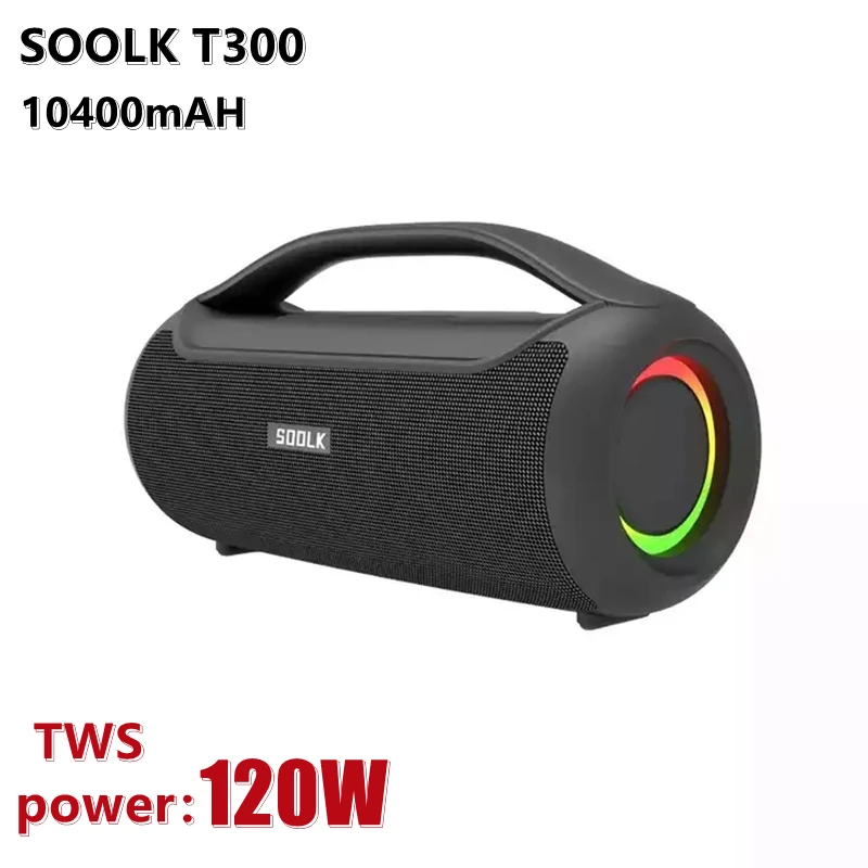 

120W SOOLK Military Police Subwoofer Bluetooth Speaker High Power Waterproof Portable NFC Function Lnterconnect 100 Caixa De Som