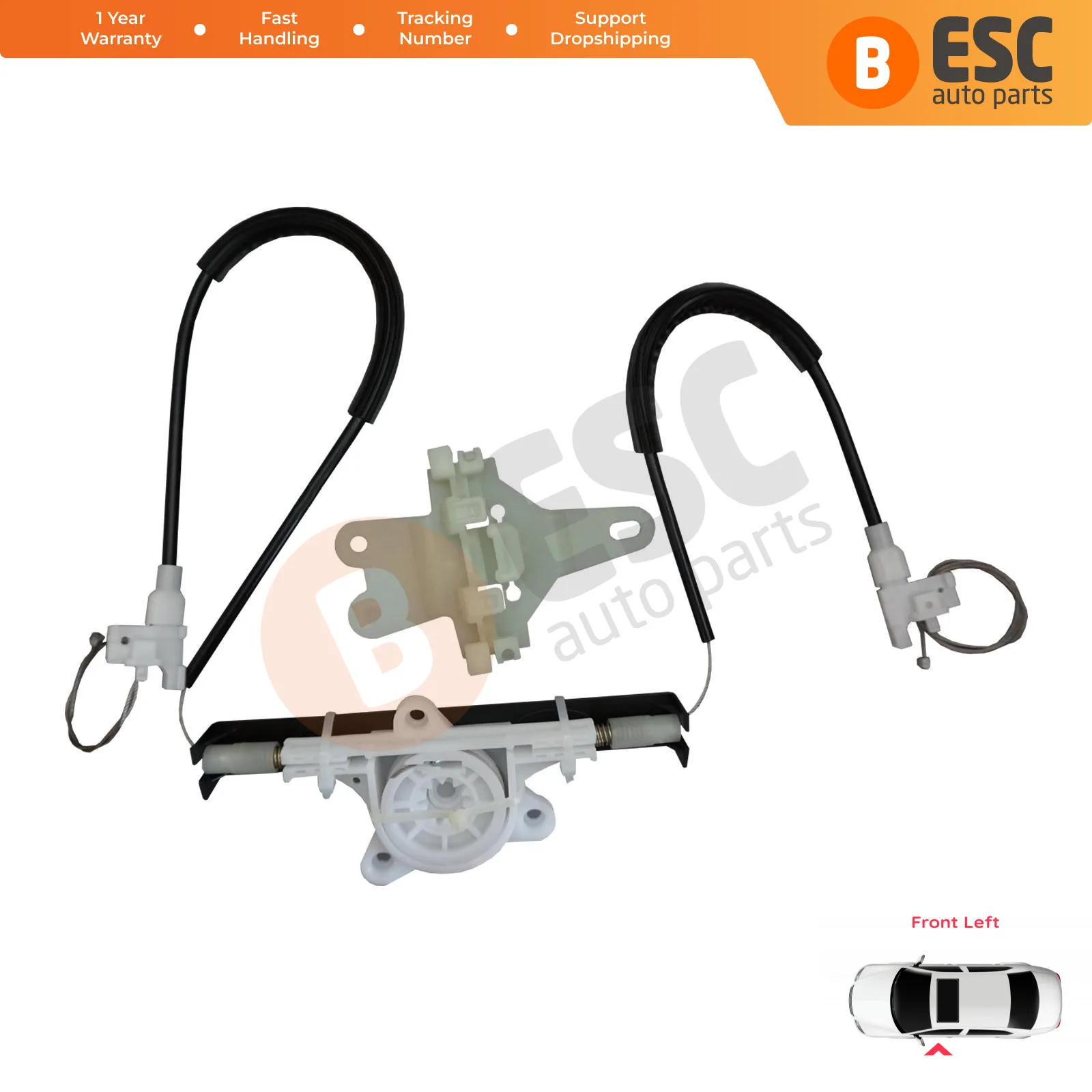 

ESC Auto Parts EWR5140 Window Regulator Repair Kit Front Left 807010F015 for Nissan Terrano MK2 Ford Maverick W638 Fast Shipment