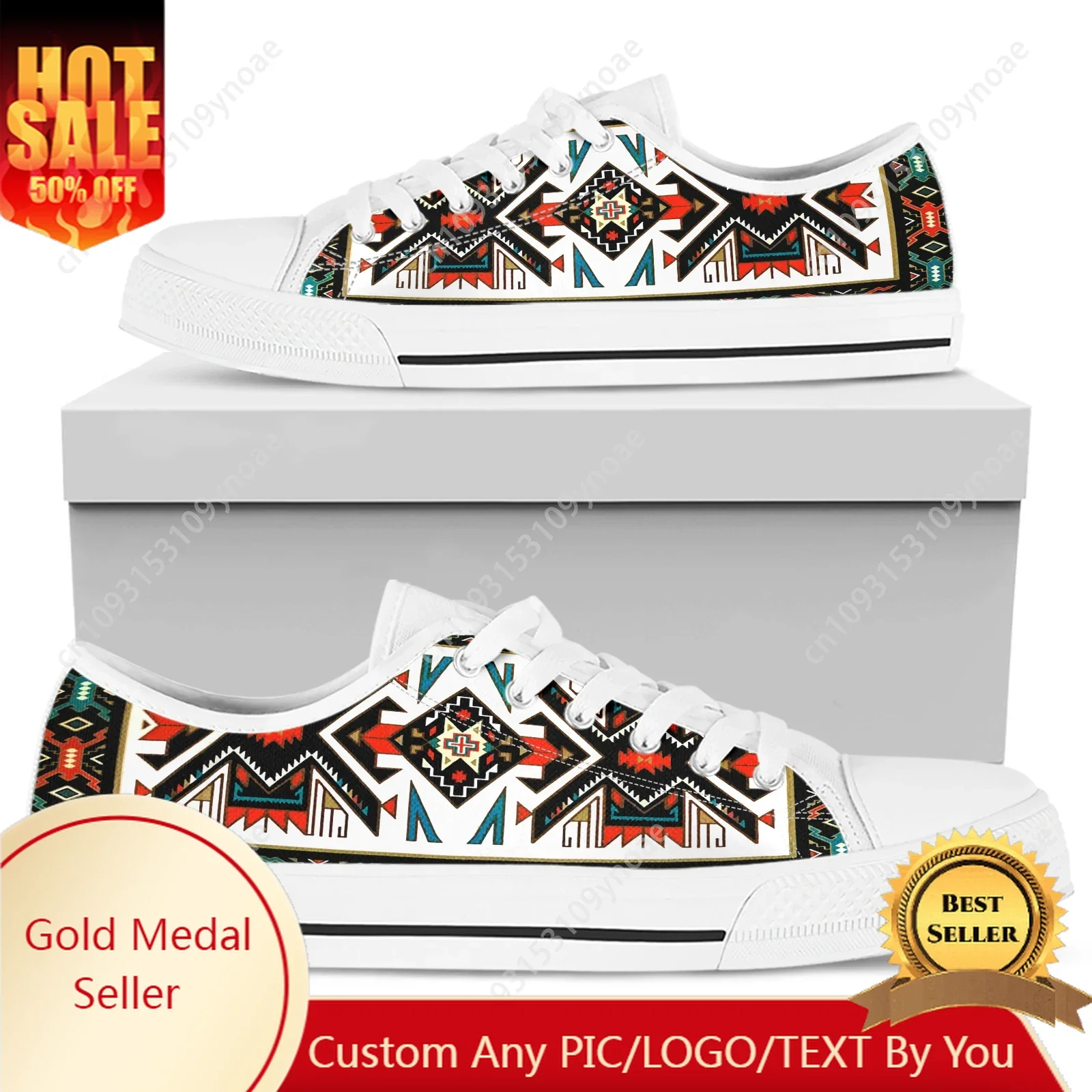 Брендовая парусиновая обувь с ацтекским дизайном женская вулканизированная
