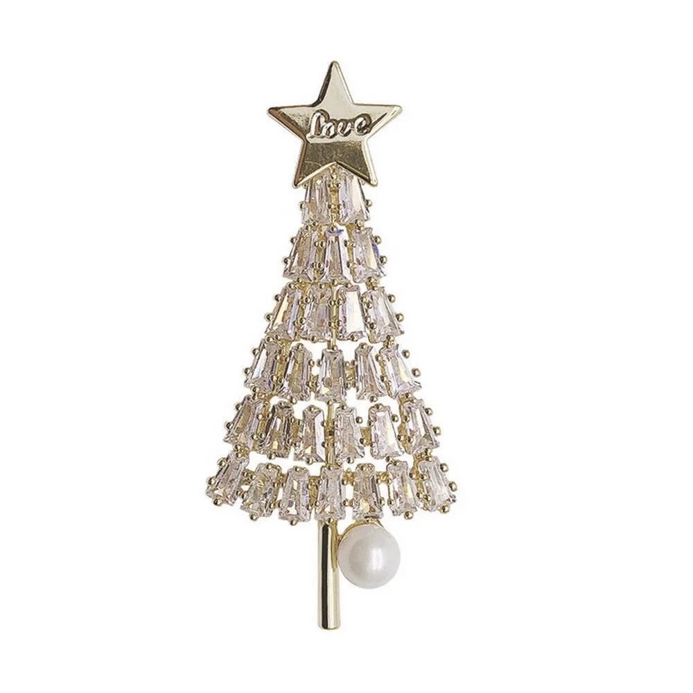 

Модные Роскошные Булавки в виде рождественской елки со звездой и искусственным жемчугом
