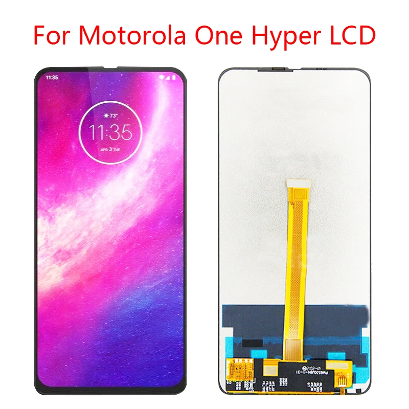 ЖК-дисплей с рамкой для Motorola Moto One, сенсорный экран, дигитайзер для MOTO OneHyper XT2027, ЖК-дисплей