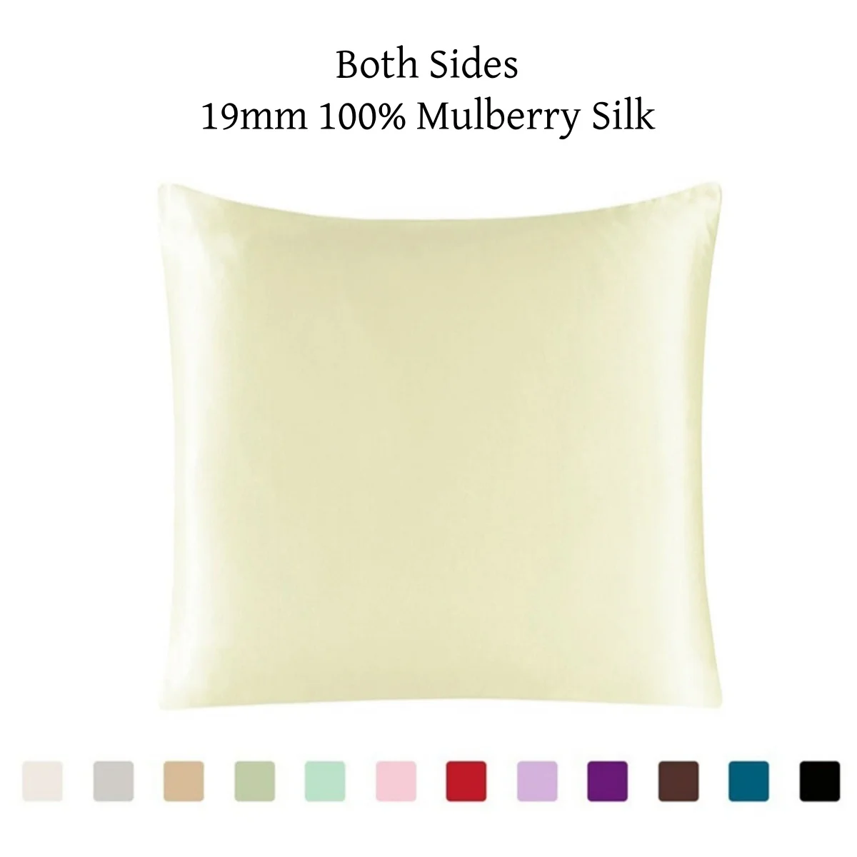 

100% 19 мм шелковая наволочка на молнии, наволочка, однотонная многоцветная наволочка