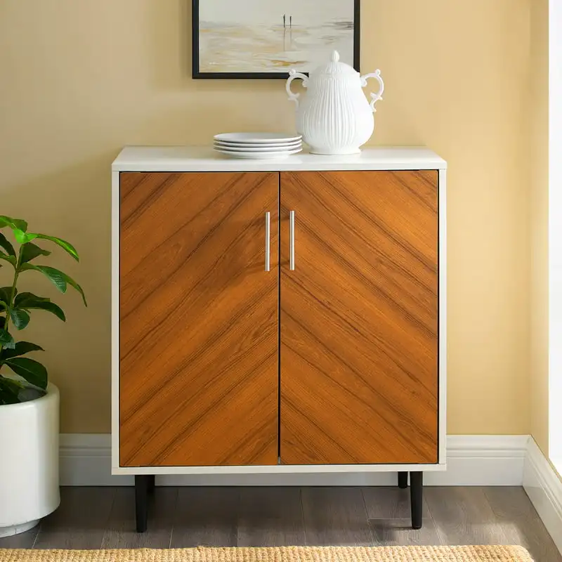 

Bookmatch Cabinet, White