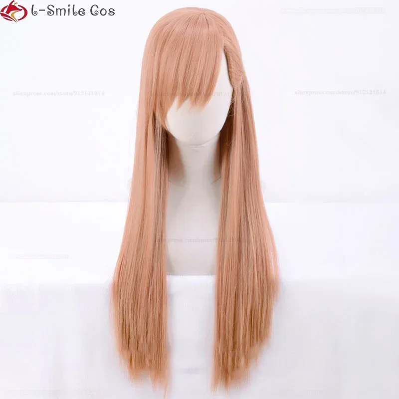 Парик для косплея игры FFXIV Ryne длина 70 см оранжевый розовый термостойкие