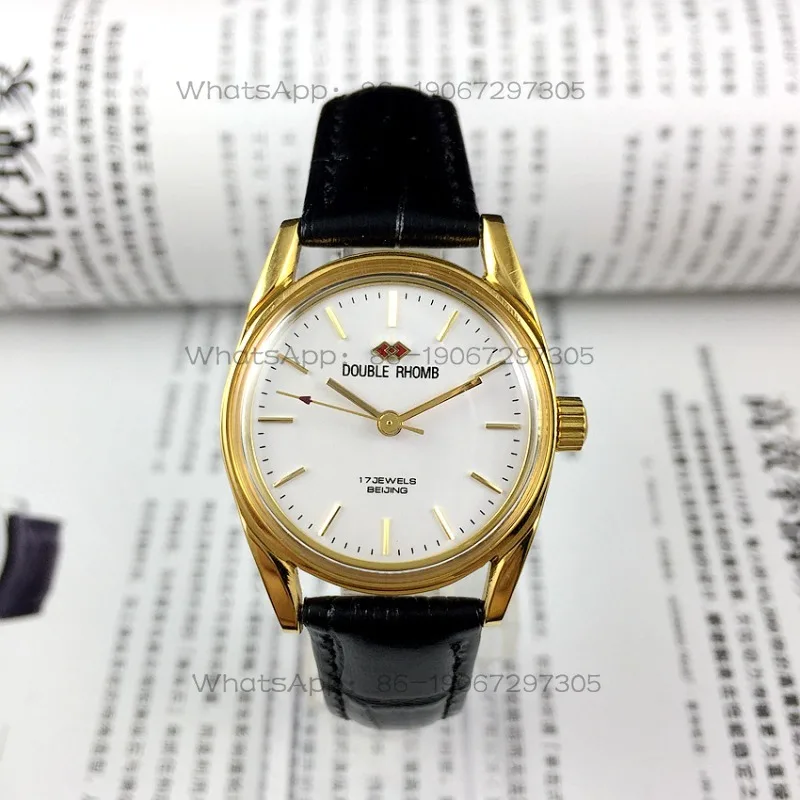 Фото Часы Perfect Time Watch Store, бренд Shuangling, золотые, механические, с ручным заводом, диаметр 30 мм №2