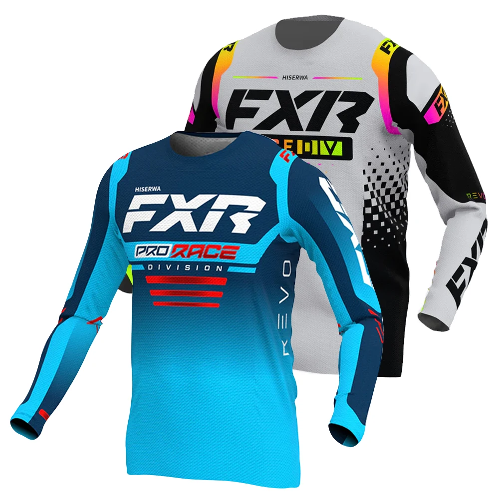 

Men's Downhill Jerseys HISERWA FXR Offroad DH Jersey Mountain Bike T-Shirt Motocross Sportwear Clothing Maillot ciclista