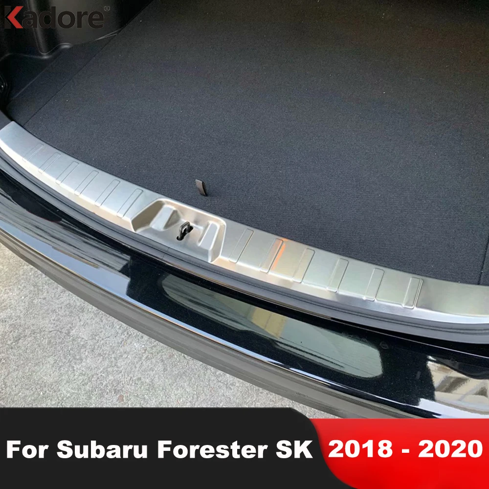 

Накладка на задний бампер для Subaru Forester SK 2018 2019 2020, автомобильные аксессуары из нержавеющей стали, внутренняя накладка на дверной порог