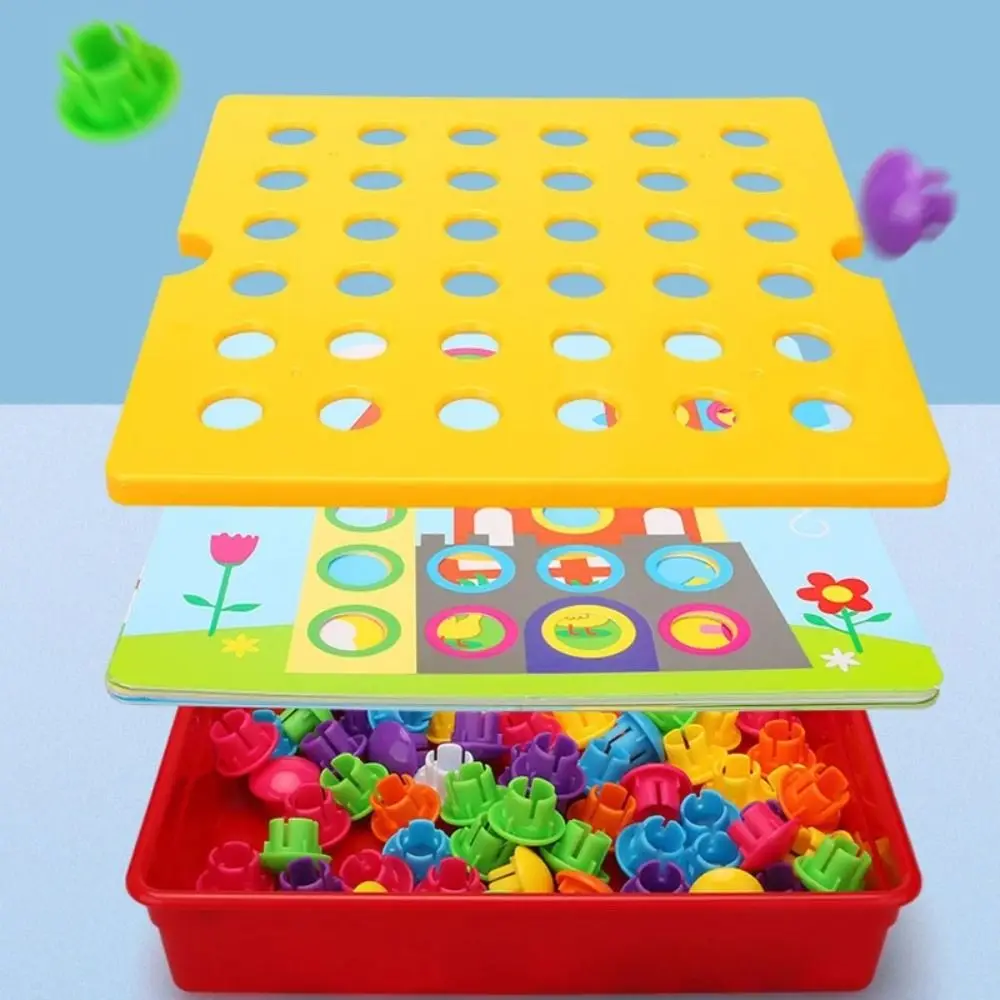 

Toy Learning Cognition Children Gift Color Matching Puzzles Mushroom Nail Puzzle Toy Montessori Sensory Toy Jigsaw Toy
