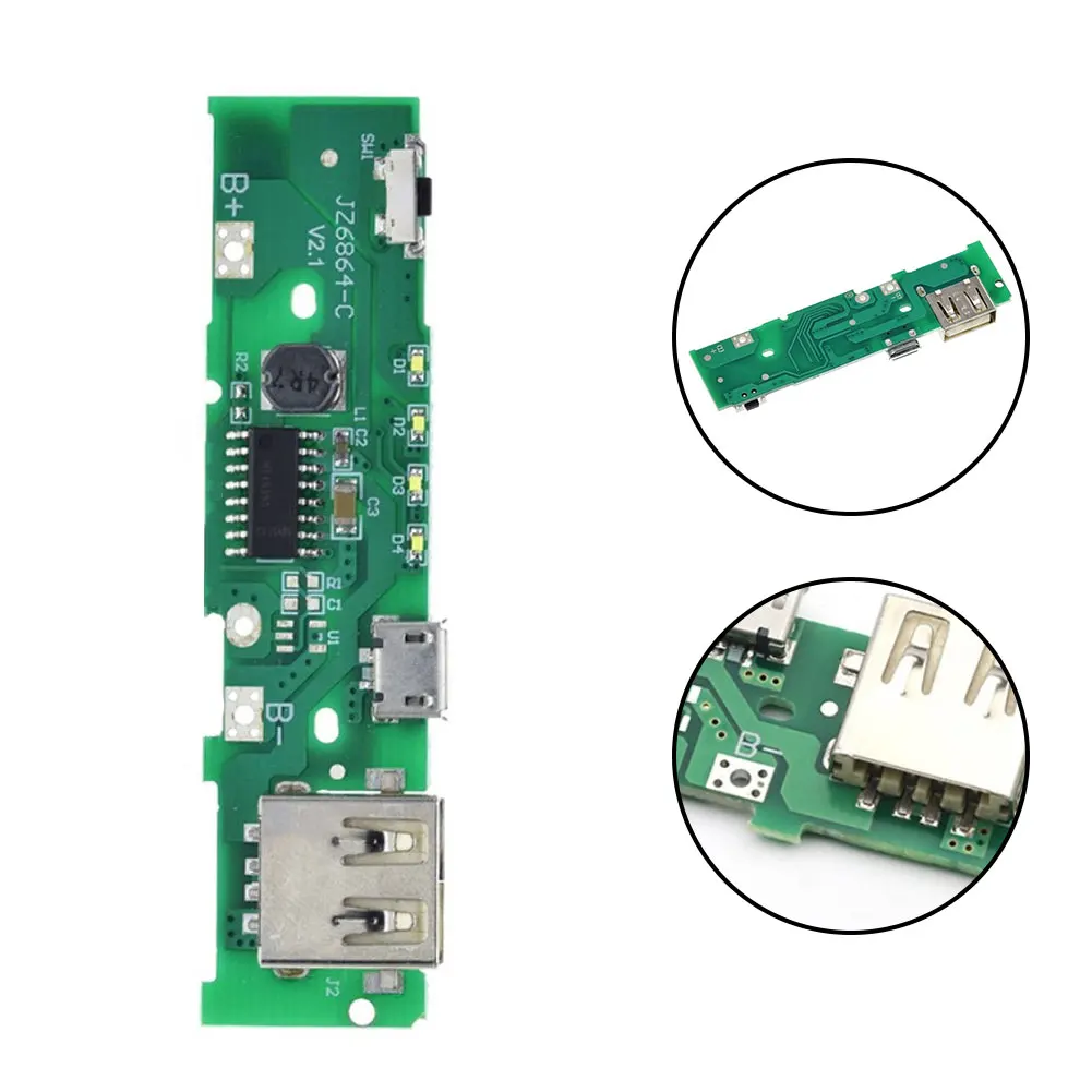 

5V 1A Power Bank Charger Module Charge Circuit Board Step Up Boost Power Module PCB Board Module Power Tool Accessories