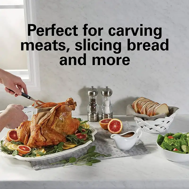 

Set with Fork and Case, Ergonomic Design, Stainless Steel Reciprocating Blades, White, 74251