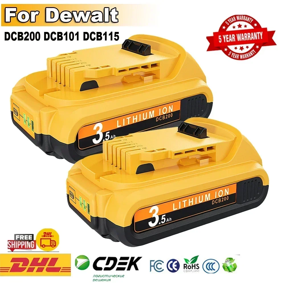 Аккумулятор для электроинструмента Dewalt DCB200 DCB101 DCB115 3500 мАч