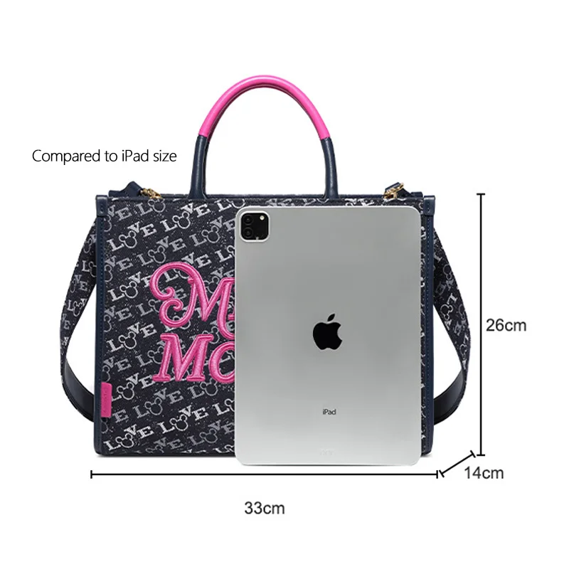 Легкая роскошная элегантная розовая сумка-тоут с Микки Маусом Disney женская