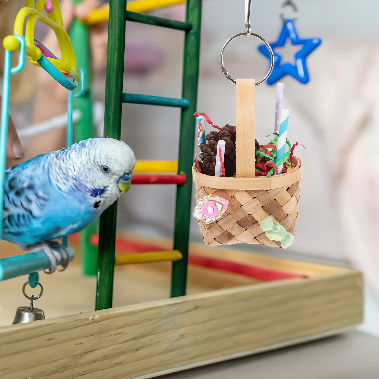 

Parrot Chewing Toy Bird Foraging Toy Birdcage Hanging Decoration Parakeet Cockatiel Chew Toy