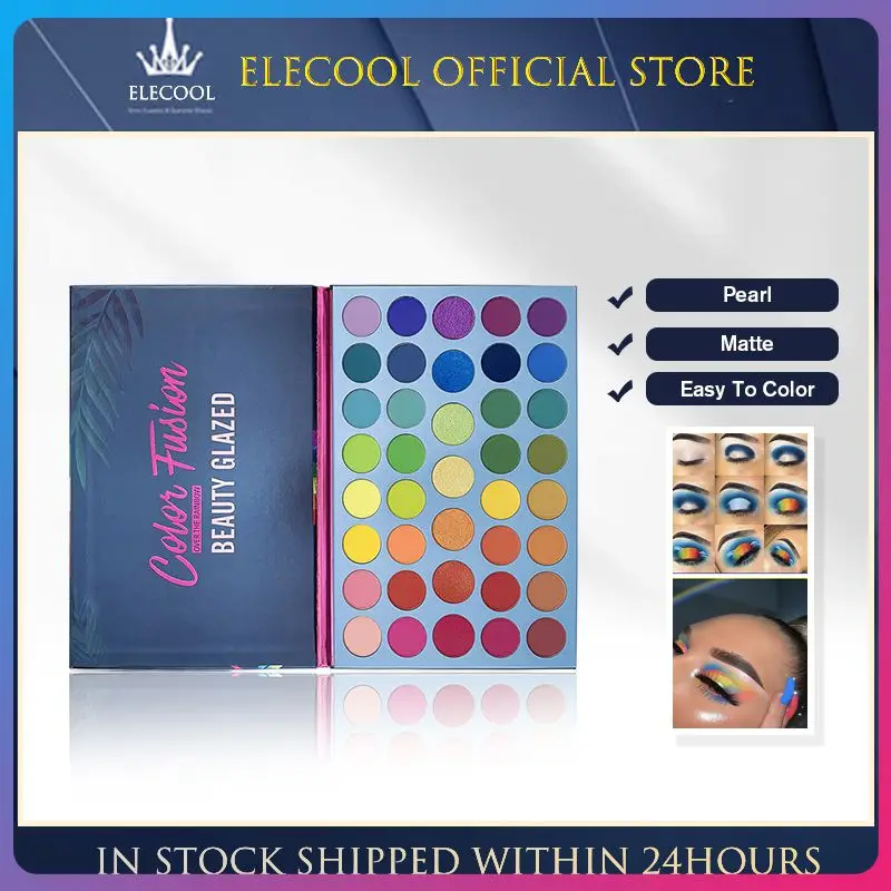 

Beauty Glazed 39 Colors Glitter Matte Eyeshadow Palette Fluorescent Rainbow Disk Highlight Eyeshadow Palette maquillage TSLM2