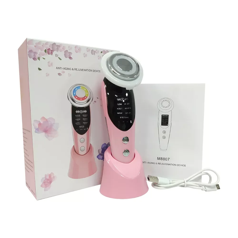 

NEW2023 Facial Mesotherapy Electroporation RF Radio Frequency LED Face Lifting Tighten Wrinkle Removal Skin Care Face Massager