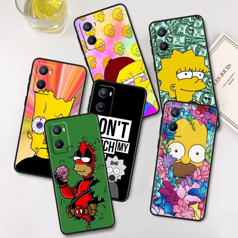 

Cool Simpsons Phone Case For OPPO A56S A55 A54S A53S A52 A33 A32 A31 A16S A16 A12 A11S A9 A5 2020 Black Cover