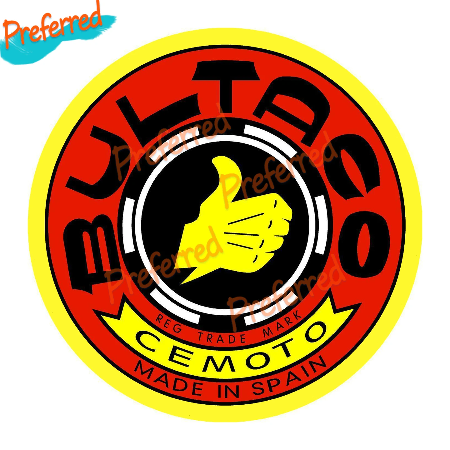Изготовлен из прочной наклейки Bultaco Cemoto для мотоцикла скутера автомобиля