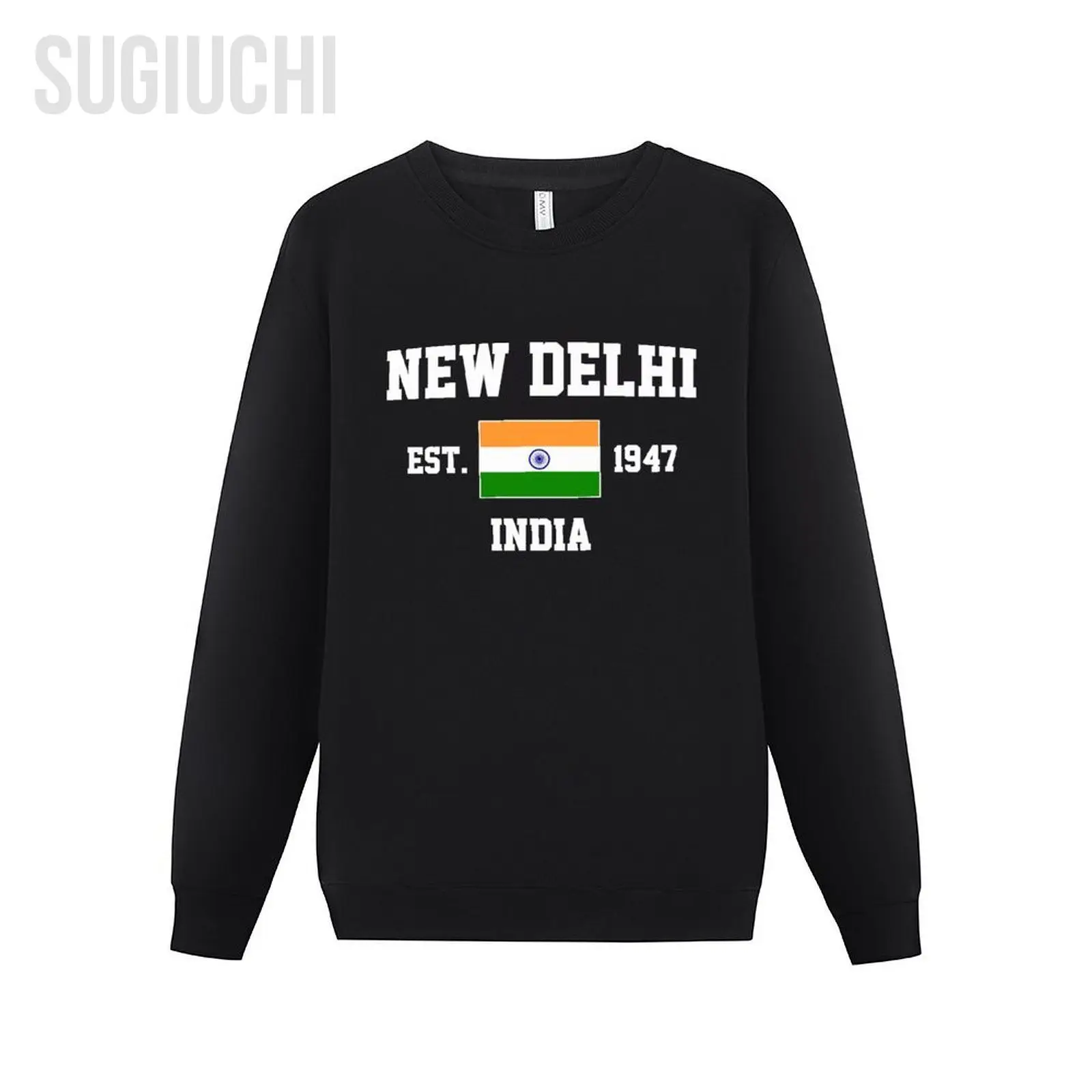 

Men Women Hoodies India EST.1947 New Delhi Capital Hoodie Pullover Sweatshirts O-Neck Hip Hop Style Cotton Unisex
