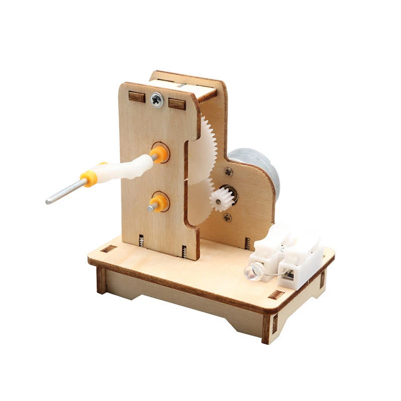 

1pc DIY мини -генератор ручной работы DIY деревянный ручной генератор научных экспериментов модель образования модель игрушки для детей в подарочных игрушках проект