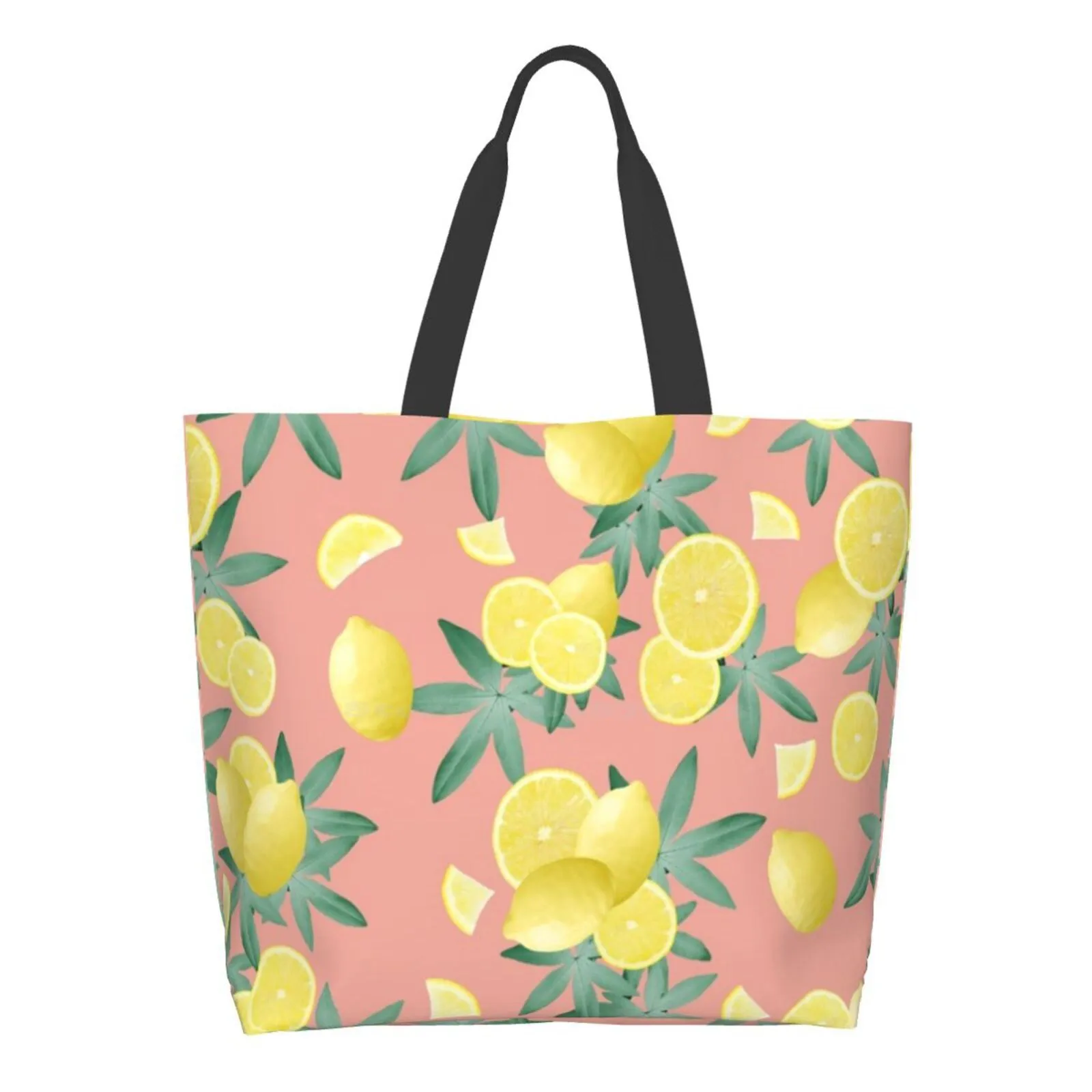 

Lemon Twist Vibes #2 #Tropical #Fruit #Decor #Art Printed Casual Tote Large Capacity Female Handbags Color Collage Pattern