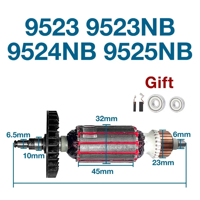 Якорь переменного тока 220-240 В для Makita 9523 9523N 9524NB 9525NB электроинструменты ротор